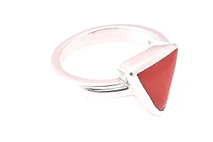 Red coral gold plated ring lab certified gemstone moonga/munga beautiful ring for Men  Women Silver Plated Ring-thumb3