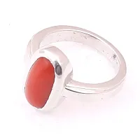 Red Coral Gemstone Silver Plated Design Fashion Ring Jewelry, Handmade Rings For Gift To Love-thumb1