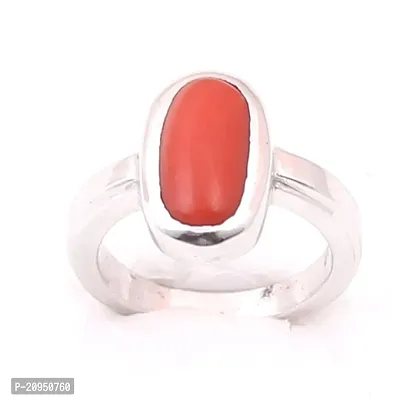 Red Coral Gemstone Silver Plated Design Fashion Ring Jewelry, Handmade Rings For Gift To Love-thumb3