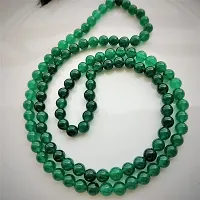 Emerald Mala / Beads With Natural Panna Stone Astrological  Lab Certifiied Emerald Stone-thumb1