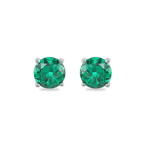 Stone emerald plated stud earrings Stud Earring.