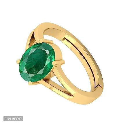 Emerald Ring Original Stone Stone Certified For Men  women Stone Emerald Gold Plated Ring-thumb2