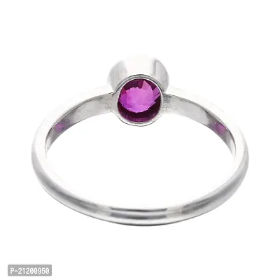 NATURAL MANIK GEMSTONE FOR MEN  WOMEN Stone Ruby Silver Plated Ring-thumb3