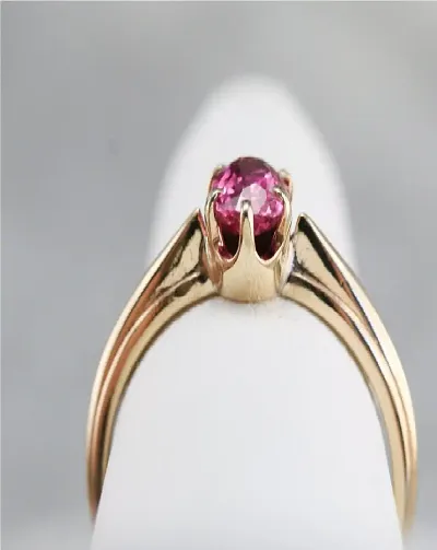 Ruby Ring Certified Astrlogical Stone Stone Ruby Gold Plated Ring