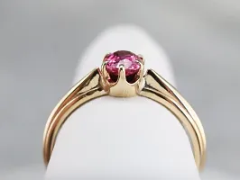 Ruby Ring Certified Astrlogical Stone Stone Ruby Gold Plated Ring-thumb1