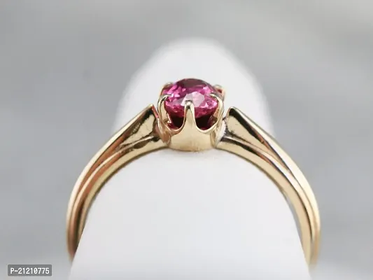 Ruby Ring Certified Astrlogical Stone Stone Ruby Gold Plated Ring-thumb2