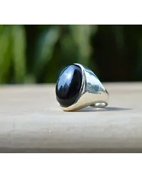 Black Hakik stone ring Natural stone ring Lab Certified for men and women.-thumb1