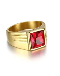 Ratti Natural Ruby Rashi Ratan Adjustable Metal Ruby gold  Plated Ring.-thumb2