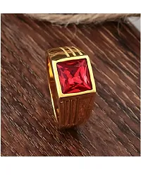 Ratti Natural Ruby Rashi Ratan Adjustable Metal Ruby gold  Plated Ring.-thumb3