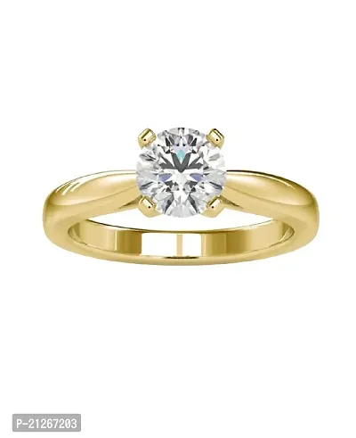 Zircon Ring Diamond Ring American Diamond Zircon Stone Gold Plated Metal Adjustable Ring for Girls and Women