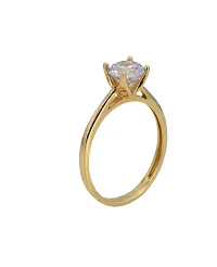 Zircon Ring Diamond Ring American Diamond Zircon Stone Gold Plated Metal Adjustable Ring for Men and Women-thumb1