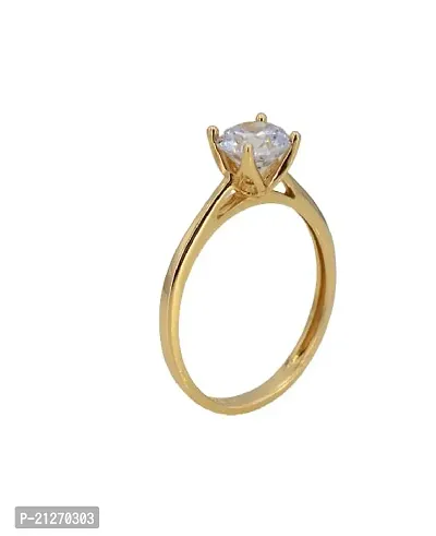 Zircon Ring Diamond Ring American Diamond Zircon Stone Gold Plated Metal Adjustable Ring for Men and Women-thumb2