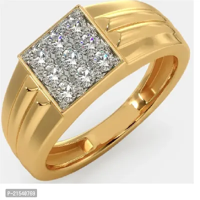 Stylish Brass Diamond Gold Plated Ring Brass Diamond Gold Plated Ring.