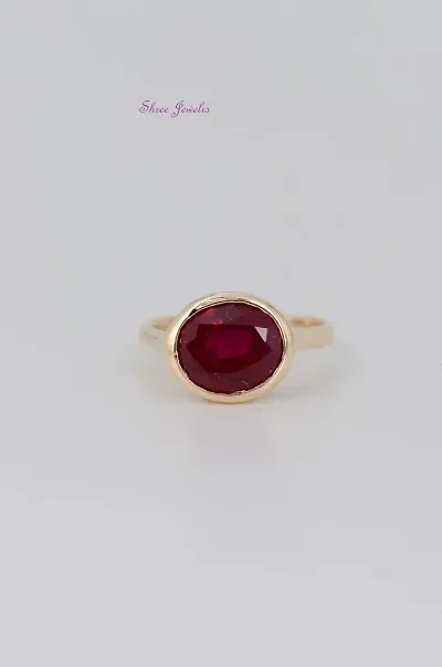 Trending Stoned Ruby Alloy Ring