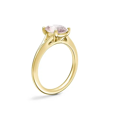 Natural Pink Sapphire Stone Ring Silver Plated Ring For Men  Women Alloy Sapphire golden Plated Ring.