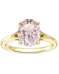 Natural Pink Sapphire Stone Ring Silver Plated Ring For Men  Women Alloy Sapphire golden Plated Ring.-thumb2
