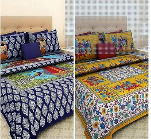 Best Price Cotton Double Bedsheets Combo Of 2 Vol 3