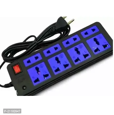 Mini Power Strip 4+4 Socket Extension Cord/Board With 1 Switch, Led Indicator, Safety Fuse And Socket International Sockets, 2 Meter Cord Wire. Length