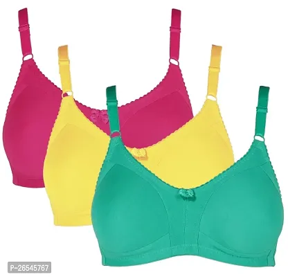 Stylish Multicoloured Polyester Solid Bras For Women-thumb0