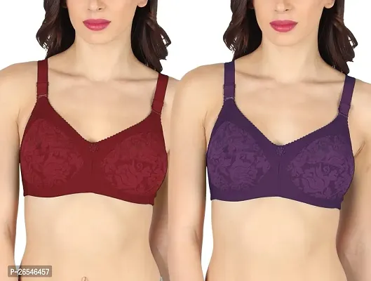 Stylish Multicoloured Polyester Solid Bras For Women