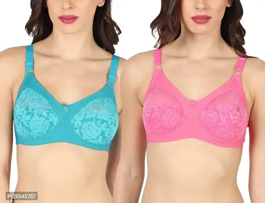 Stylish Multicoloured Polyester Solid Bras For Women