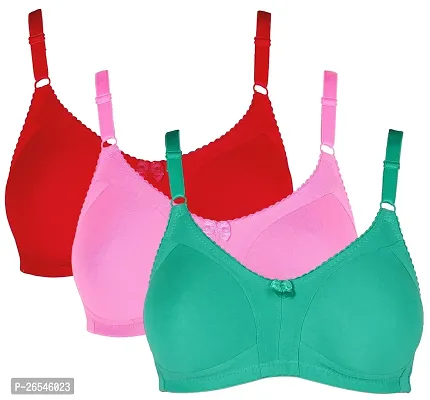 Stylish Multicoloured Polyester Solid Bras For Women