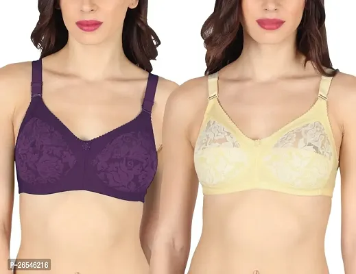 Stylish Multicoloured Polyester Solid Bras For Women