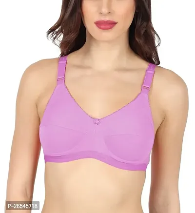 Stylish Purple Polyester Solid Bras For Women-thumb0