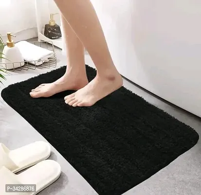 Stylish Black Microfiber Doormate For Home And Office-thumb0