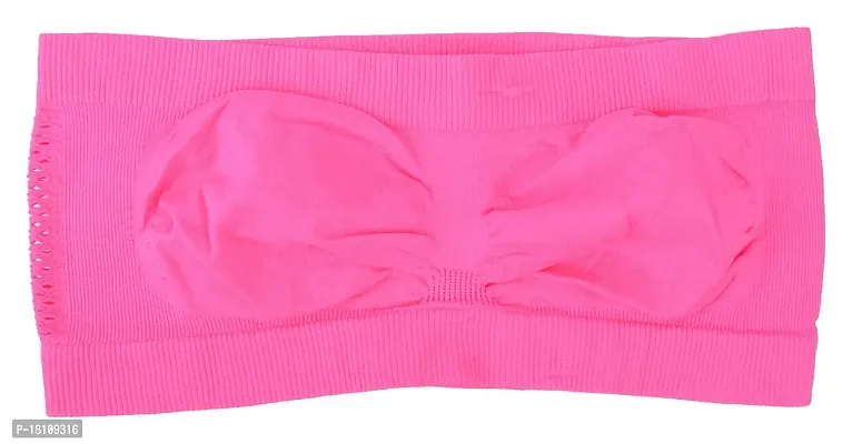 CANDY Strapless Bra, Tube Bra Set of 2 (57_Pack_of_2-32, Pink and Blue, 32)-thumb2