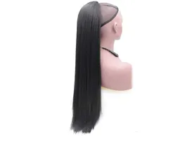 Air Flow Hair Extensions Women's Synthetic Straight-Curls Fall with Clip Hair Extension Wig-thumb1