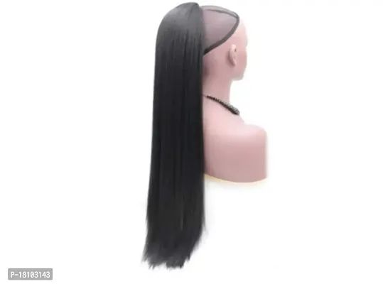 Air Flow Hair Extensions Women's Synthetic Straight-Curls Fall with Clip Hair Extension Wig-thumb2