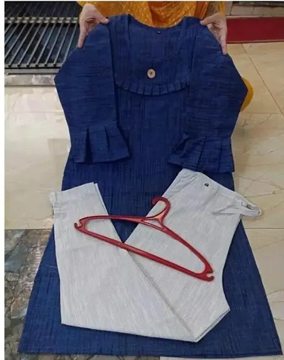 Fancy Khadi Cotton Kurta Set