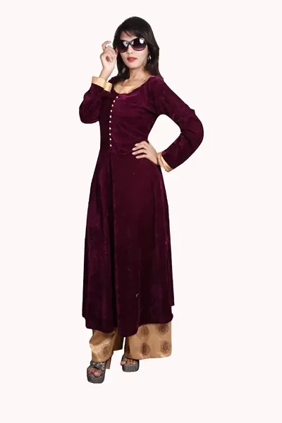 Fancy Velvet Winter Kurta Bottom Set