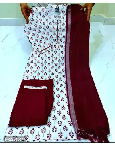 Fancy Khadi Cotton Printed Kurta Set