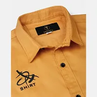 Stylish Yellow Cotton Solid Shirts For Boys-thumb3