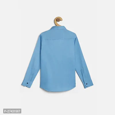 Stylish Blue Cotton Blend Printed Shirts For Boys-thumb2