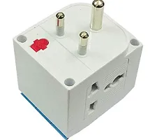 3-Plug Universal Travel Adapter 5A-250V with LED Indicator and Individual Socket  switches with Spike Buster Fuse Protected for Multipurpose (Multicolour Pack of 1)-thumb3