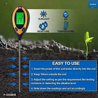 FDPH1035 Garden Farming Plants Care 4 in 1 Soil PH Meter for Soil Testing and Moisture Meter with Garden Gloves for Plant Life Care Soil Measurement (Combo, Pack of 1 )-thumb3