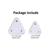 FreshDcart FDCSC00 Electrical Socket Cover Guards For Baby, Pets, Child (Pack of 5, White)-thumb2