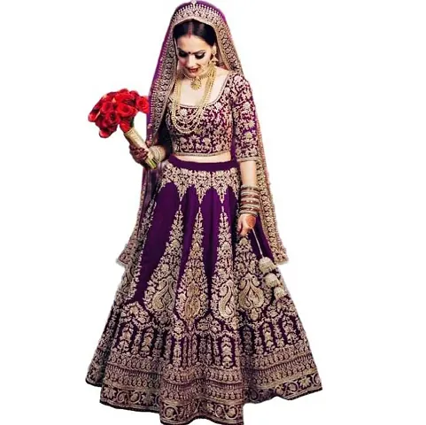 Elite Velvet Embroidered Lehenga Choli Set with Dupatta