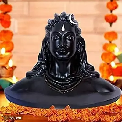 Jiyansh Creation Adiyogi Statue for Car Dashboard | Car Dashboard God Idol | Shiva Idol Statue for Home and Office, Size ? 13cm ? Black Color