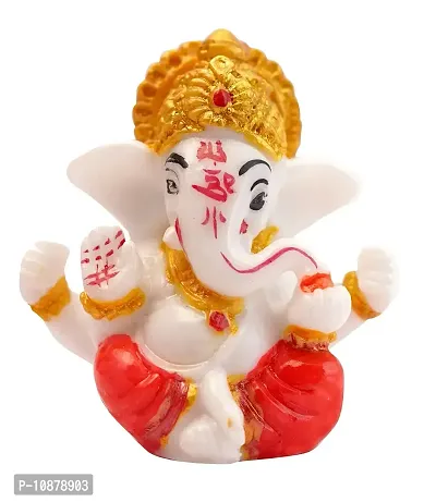 J Jiyansh Creation Small Cute Ganpati Ganesha Statue for Car Dashboard Ganesha Idol for Home D?cor Vinayaka Showpiece Figurine Sculpture Gift | 2.3-thumb4