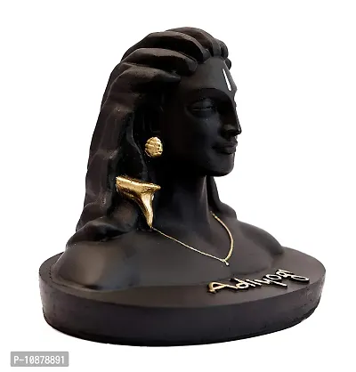 Jiyansh Creation Adiyogi Statue for Car Dashboard | Car Dashboard God Idol | Shiva Idol Statue for Home and Office, Size ? 13cm ? Black Color-thumb3