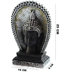 JIYANSH Creation Meditating Buddha Head Head Figurine, Statue for Home Decor, Size - 25Cm-thumb3