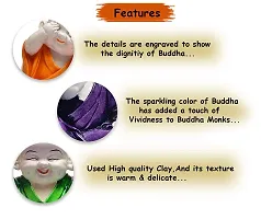 Jiyansh Creation Handicraft Set of 3 Piece of Laughing Baby Monk Buddha Diwali Decor Items for Home Gift Items Decorative Showpiece Office Living Room Table - (7 x 15 x 15 Centimeters)-thumb2