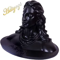 Shriram Enterprises Handcrafted Adiyogi Shiva God Polyresin Statue/Idols (Matte Black, Standard Size)-thumb2