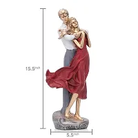 Jiyansh Creation Valentine Polyester Romantic Love Couple Showpiece for Home Decor Gifts for Husband, Girlfriend, Boyfriend (Standard)-thumb1