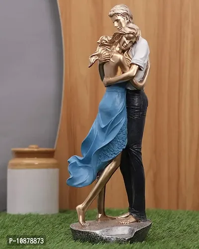 Shrishti Creation Valentine Romantic Love Couple Statue for Home Decorative Showpieces | Room Office Table Racks & Shelves Decorations Items|Gifts for Husband|Girlfriend|Boyfriend|Wife,Multicolor-thumb0