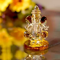 JIYANSH Creation Crystal Lord Ganesha Idols for Car Dashboard, Home and Office Decor, Ganpati Statue-thumb3